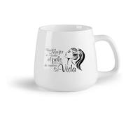 DEBINGY Frutta in ceramica Tazze da tè e caffè Donna spagnola che taglia i capelli gli ha cambiato la vita Parrucchiere Donna Capelli Salone per unghie （14oz/400ml） Ristorante, ufficio