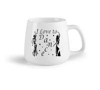 DEBINGY Frutta in ceramica Tazze da tè e caffè eleganti Musica Danza Ragazza Danza Amo Ballare Citazione Ragazza （14oz/400ml） Ideale per casa e ufficio