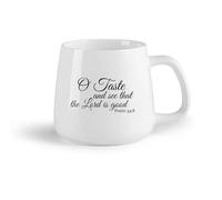 DEBINGY Frutta in ceramica Tazze da tè e caffè eleganti Salmo 34:8 “Cristiani, gustate e vedete quanto è buono il Signore （14oz/400ml） per casa e ufficio