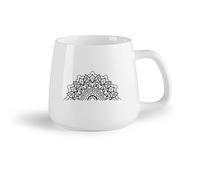 DEBINGY Frutta in ceramica Tazze da tè e caffè eleganti Semicerchio Mandala Car Mandala Bohemian OM Zen Yoga （14oz/400ml） Ottimo regalo per gli innamorati