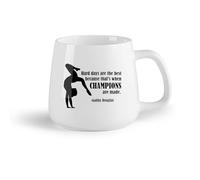 DEBINGY Frutta in ceramica Tazze da tè e caffè I giorni difficili sono la migliore citazione Logo Gymnasticsnasiumnast Sport Sala giochi （14oz/400ml） per uomo e donna