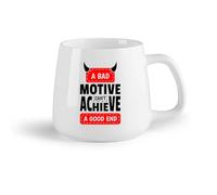 DEBINGY Frutta in ceramica Tazze da tè e caffè Le cattive motivazioni non possono produrre buoni risultati. Bibbia cristiana （14oz/400ml） per casa o lavoro