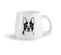 DEBINGY Frutta in ceramica Tazze da tè e caffè Negozio di animali veterinario e salone di toelettatura per cani Boston Terrier Fawn （14oz/400ml） per uomo e donna