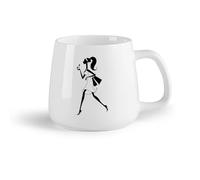 DEBINGY Frutta in ceramica Tazze da tè e caffè Negozio Shopping Ragazza Shopaholic Tacchi Alti Negozio Moda Sex Appeal Ragazza （14oz/400ml） per espresso