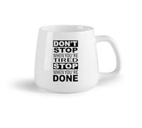 DEBINGY Frutta in ceramica Tazze da tè e caffè Non fermarti quando sei stanco. Fermati quando hai finito. Motiva il tuo allenamento. （14oz/400ml） per casa e ufficio