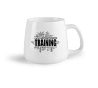 DEBINGY Frutta in ceramica Tazze da tè e caffè Nuvola di parole per allenamento in palestra, sport, club di esercizi, studio motivazionale （14oz/400ml） per casa o lavoro