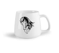 DEBINGY Frutta in ceramica Tazze da tè e caffè Testa di cavallo dei cartoni animati, animale della giungla, unicorno che gioca （14oz/400ml） per uomo e donna