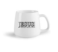 DEBINGY Frutta in ceramica Tazze da tè e caffè Versetti della Bibbia cristiana Gesù Verità Vita Gesù Religione Preghiera Vita cristiana （14oz/400ml） per casa o lavoro