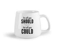 DEBINGY Frutta in ceramica Tazze e tazzine alla moda Citazione motivazionale: fai tutte le cose che non puoi fare （14oz/400ml） Lavabile in lavastoviglie