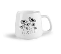 DEBINGY Frutta in ceramica Tazze e tazzine alla moda Cucina primaverile vintage in stile floreale di metà secolo （14oz/400ml） per caffè, avena, tè, facile da pulire