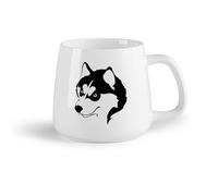 DEBINGY Frutta in ceramica Tazze e tazzine alla moda Husky Animale Carino Cane Husky Ragazzo Ragazza Casa （14oz/400ml） per bevande calde, latte macchiato, cappuccino