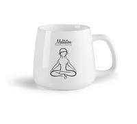 DEBINGY Frutta in ceramica Tazze e tazzine alla moda Meditazione Vita sana Biblioteca Yoga Buddismo Ginnastica （14oz/400ml） Un bel regalo di Natale