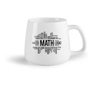 DEBINGY Frutta in ceramica Tazze e tazzine alla moda Nuvola di parole di matematica Laboratorio scientifico scolastico （14oz/400ml） per uomo e donna