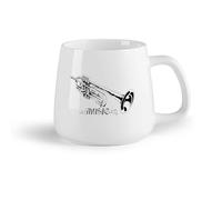 DEBINGY Frutta in ceramica Tazze e tazzine alla moda Strumento musicale Tromba Tromba Musica Musicista Studio （14oz/400ml） Un bel regalo di Natale