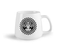 DEBINGY Frutta in ceramica Tazze grandi da tè, caffè e cioccolata calda simbolo della posa yoga （14oz/400ml） Caffè, tè, latte macchiato, latte, cacao, succhi di frutta e altre bevande calde