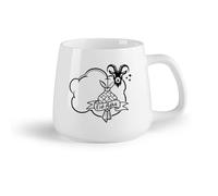 DEBINGY Frutta in ceramica Tazze grandi da tè, caffè e cioccolata calda un elemento di design （14oz/400ml） Elegante e resistente - Adatto al microonde e alla lavastoviglie