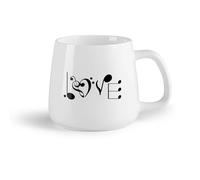 DEBINGY Frutta in ceramica Tazze grandi per bevande calde Ragazze della stanza dell'amore musicale （14oz/400ml） Regalo divertente per amanti del caffè, migliori amici, colleghi e amici