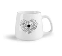 DEBINGY Frutta in ceramica Tazze grandi per bevande calde Scuola di Ingegneria G hip Heart （14oz/400ml） Elegante e resistente - Adatto al microonde e alla lavastoviglie