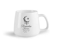 DEBINGY Frutta in ceramica Tazze grandi per bevande calde Stella della mezzaluna islamica del Ramadan Kareem （14oz/400ml） Un bel regalo di Natale