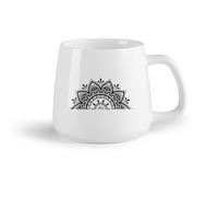 DEBINGY Frutta in ceramica Tazze grandi per bevande calde Studio di yoga con mezzo mandala in stile bohémien （14oz/400ml） e adatte al microonde