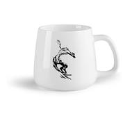 DEBINGY Frutta in ceramica Tazze grandi per bevande calde Surf Sport acquatici estremi Oceano Spiaggia Onde （14oz/400ml） Perfetto per cucine, ristoranti e bar, ottima idea regalo