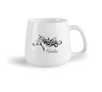 DEBINGY Frutta in ceramica Tazze grandi per bevande calde Testa di cavallo boemo, animale della giungla （14oz/400ml） per bevande calde, latte macchiato, cappuccino