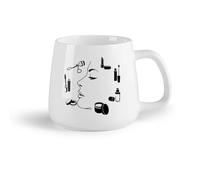 DEBINGY Frutta in ceramica Tazze grandi per bevande calde Truccatore Salone di Bellezza Studio Modella （14oz/400ml） Tazze da caffè in ceramica per casa o lavoro