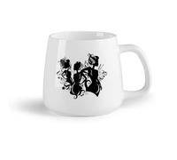 DEBINGY Frutta in ceramica Tazze in ceramica con manici Bella donna nel salone di bellezza, cosmetici, spa, bagno （14oz/400ml） Ideale per casa e ufficio