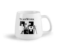 DEBINGY Frutta in ceramica Tazze in ceramica con manici Concetto Lavoro di squadra Spirito Aziendale Lavoratori Motivazione （14oz/400ml） per casa e ufficio