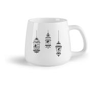 DEBINGY Frutta in ceramica Tazze in ceramica con manici Gabbia per uccelli gotica con corvo per feste di Halloween （14oz/400ml） Un bel regalo di Natale