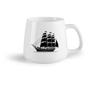 DEBINGY Frutta in ceramica Tazze in ceramica con manici icona della nave dei marinai anziani, nave dei marinai mitica （14oz/400ml） e adatte al microonde