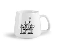 DEBINGY Frutta in ceramica Tazze in ceramica con manici Laboratorio di chimica, aula della scuola di chimica （14oz/400ml） per caffè, avena, tè, facile da pulire