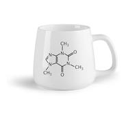 DEBINGY Frutta in ceramica Tazze in ceramica con manici Laboratorio di struttura chimica della molecola di caffeina Cucina （14oz/400ml） Bar o regalo