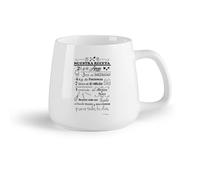 DEBINGY Frutta in ceramica Tazze in ceramica con manici Ricette spagnole Cucina del ristorante Nuestra Receta （14oz/400ml） per caffè, avena, tè, facile da pulire