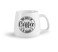 DEBINGY Frutta in ceramica Tazze in ceramica per caffè, latte e tè 100 giorni di caos del caffè （14oz/400ml） Ufficio, casa, bar, lavabile in lavastoviglie e adatto al microonde