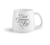 DEBINGY Frutta in ceramica Tazze in ceramica per caffè, latte e tè Al via la campagna francese Partiamo da un sogno （14oz/400ml） per caffè, avena, tè, facile da pulire
