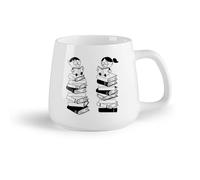 DEBINGY Frutta in ceramica Tazze in ceramica per caffè, latte e tè Biblioteca di libri per bambini della scuola （14oz/400ml） per espresso, set da tè