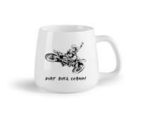 DEBINGY Frutta in ceramica Tazze in ceramica per caffè, latte e tè Campione di Dirt Bike Testo BMX Sport Motocicletta （14oz/400ml） per caffè, avena, tè, facile da pulire