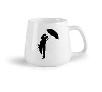 DEBINGY Frutta in ceramica Tazze in ceramica per caffè, latte e tè Coppia Abbraccio Scena Romantica Amore Uomo Donna （14oz/400ml） Uso in bar o ristorante