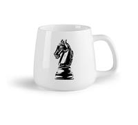 DEBINGY Frutta in ceramica Tazze in ceramica per caffè, latte e tè di una testa di cavallo su un pezzo degli scacchi （14oz/400ml） Lavabile in lavastoviglie