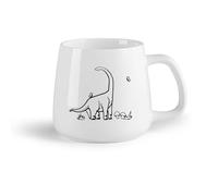 DEBINGY Frutta in ceramica Tazze in ceramica per caffè, latte e tè Dinosauro dal collo lungo Brachiosauro ragazzo （14oz/400ml） Ideale per casa e ufficio