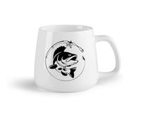 DEBINGY Frutta in ceramica Tazze in ceramica per caffè, latte e tè Garage da pesca Canna da pesca Hobby Pescatore （14oz/400ml） Un bel regalo di Natale