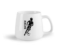 DEBINGY Frutta in ceramica Tazze in ceramica per caffè, latte e tè Giocatore di calcio Ragazzo di calcio Ragazzo （14oz/400ml） Un bel regalo di Natale