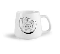 DEBINGY Frutta in ceramica Tazze in ceramica per caffè, latte e tè Guanto da baseball con palla da fan sportivo （14oz/400ml） Un bel regalo di Natale