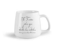 DEBINGY Frutta in ceramica Tazze in ceramica per caffè, latte e tè Ti amo più di tutte le stelle del mondo （14oz/400ml） Perfetto per cucine, ristoranti e bar, ottima idea regalo