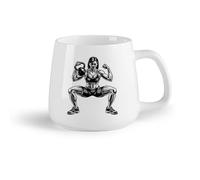 DEBINGY Frutta in ceramica Tazze in ceramica per caffè, latte e tè una ragazza seduta su un bilanciere （14oz/400ml） Ottimo per casa, ufficio, bar, idee regalo