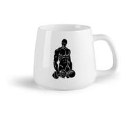 DEBINGY Frutta in ceramica Tazze in gres per caffè, tè, Bodybuilding Sollevamento pesi Esercizi con manubri Centro fitness （14oz/400ml） per casa o lavoro