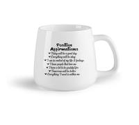 DEBINGY Frutta in ceramica Tazze in gres per caffè, tè, Frasi di affermazioni positive per ispirare l'anima （14oz/400ml） Tazza da caffè in ceramica per cappuccino, tè, latte,