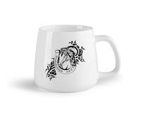 DEBINGY Frutta in ceramica Tazze in gres per caffè, tè, Gioco d'arte floreale con unicorno e bellezza a ferro di cavallo （14oz/400ml） per ufficio, casa