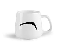 DEBINGY Frutta in ceramica Tazze in gres per caffè, tè, Nuotatore che entra nella piscina H per giovani atleti acquatici （14oz/400ml） per uomo e donna